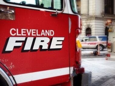 A Cleveland firefighter was arrested at a fire station.