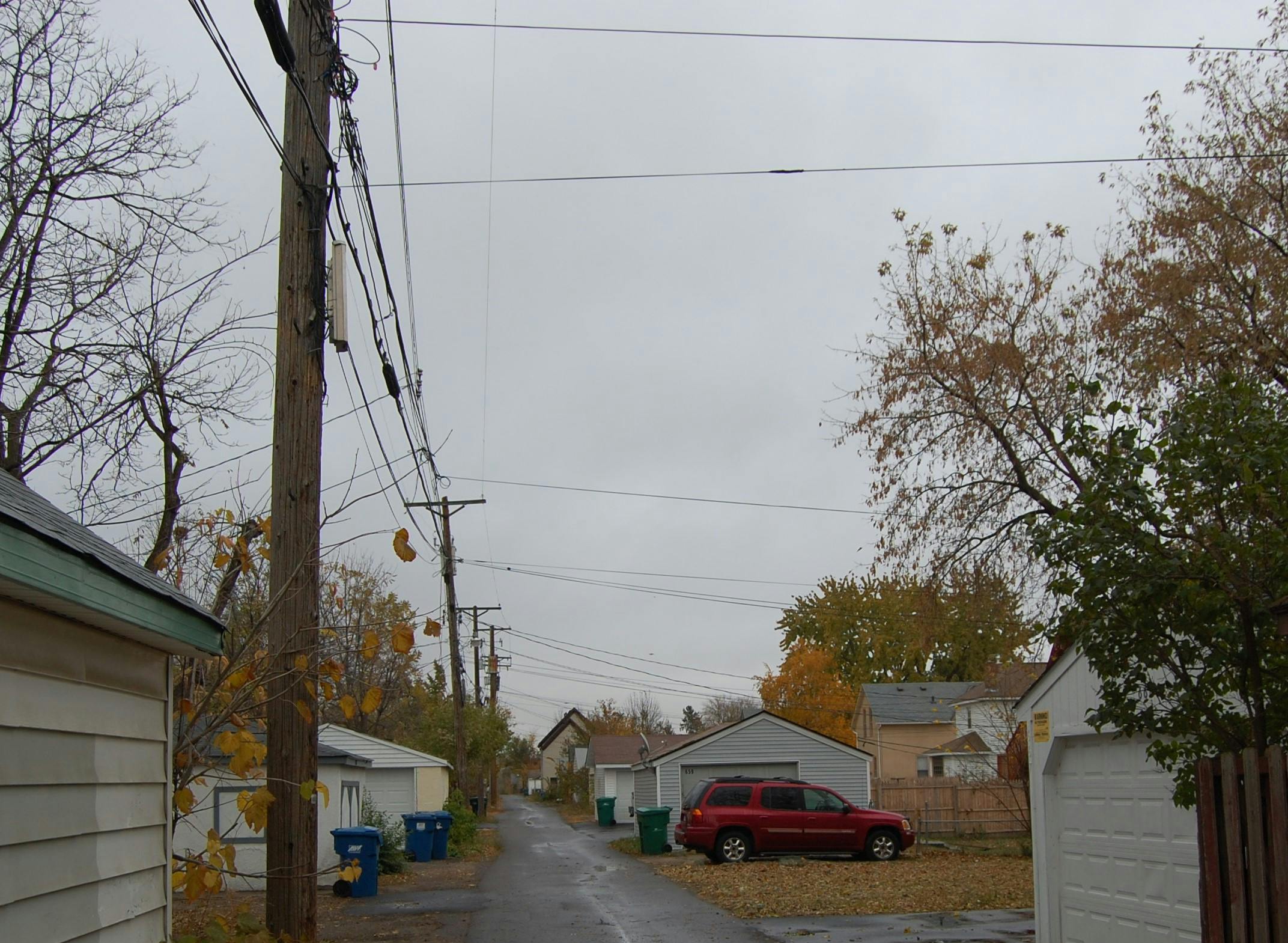 Low overhead wires are common and can present a clearance issue or electrical shock hazard.