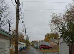 Low overhead wires are common and can present a clearance issue or electrical shock hazard. Low overhead wires are common and can present a clearance issue or electrical shock hazard.