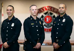 Hayward Firefighter Frank Crespo, left, Deputy Chief Ryan Hamre, center, and Capt. Andrew Ghali will be getting MRIs to detect cancer. Hayward Firefighter Frank Crespo, left, Deputy Chief Ryan Hamre, center, and Capt. Andrew Ghali will be getting MRIs to detect cancer.