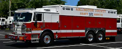 The Arlington County, VA, Fire Department operates with two full-time-staffed rescue companies and provides a dedicated spare apparatus for use when the front-line units are out of service for maintenance and repairs. The spare rescue is a 2024 Pierce Arrow XT that has a two-door cab and a walk in-body. The Arlington County, VA, Fire Department operates with two full-time-staffed rescue companies and provides a dedicated spare apparatus for use when the front-line units are out of service for maintenance and repairs. The spare rescue is a 2024 Pierce Arrow XT that has a two-door cab and a walk in-body.