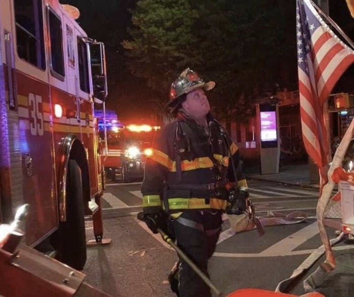 Dan Hamelburg started his journey with the FDNY in 2002 and now stands as a firefighter on Ladder 35.