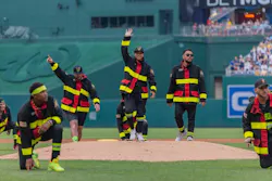 Head coach Valerie Perez, middle, recently retired as a firefighter from the Corpus Christi, TX, Fire Department after 10 years of service. Head coach Valerie Perez, middle, recently retired as a firefighter from the Corpus Christi, TX, Fire Department after 10 years of service.