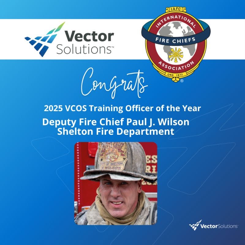 Vector Solutions Announces 2025 Training Officer of the Year Award Recipient