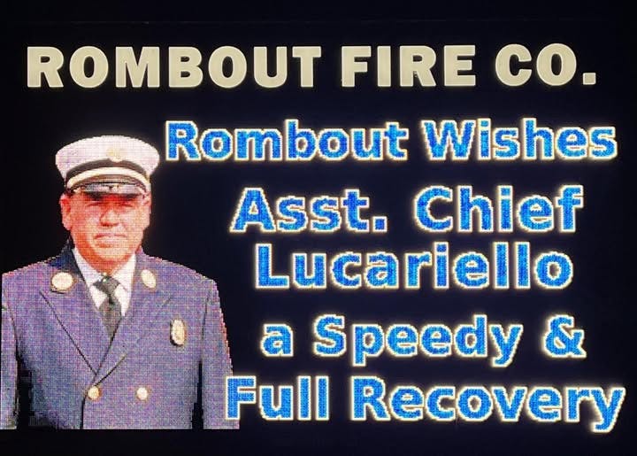 The Rombout Fire Company assistant chief is in critical condition after collapsing at a house fire.