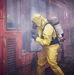 In the effort to remove PFAS from hazmat suits that can be decontaminated after exposure to be reused and can be repaired, Ansell applied coated fabric to its AlphaTec Phantom garment. As a result, user comfort level is less than that which is provided by counterparts that are textile-based but contain PFAS, but the members of the FDNY hazmat training center found the downgrade more than tolerable. In the effort to remove PFAS from hazmat suits that can be decontaminated after exposure to be reused and can be repaired, Ansell applied coated fabric to its AlphaTec Phantom garment. As a result, user comfort level is less than that which is provided by counterparts that are textile-based but contain PFAS, but the members of the FDNY hazmat training center found the downgrade more than tolerable.