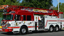 Quint 3-8-11 is one of two Spartan ER Smeal 107-foot quints that are operated by the Hauppauge, NY, Fire District (HFD). Outfitted with a 238-inch wheelbase, the rig proved to be maneuverable in the response area, which was confirmed by reviewing turning radius charts at the preconstruction conference. Quint 3-8-11 is one of two Spartan ER Smeal 107-foot quints that are operated by the Hauppauge, NY, Fire District (HFD). Outfitted with a 238-inch wheelbase, the rig proved to be maneuverable in the response area, which was confirmed by reviewing turning radius charts at the preconstruction conference.