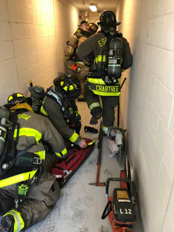 U.S. Fire Administration, NFPA 1407: Standard for Training Fire Service Rapid Intervention Crews, and National Institute for Occupational Safety and Health data all indicate that a RIT should have at least four trained firefighters. U.S. Fire Administration, NFPA 1407: Standard for Training Fire Service Rapid Intervention Crews, and National Institute for Occupational Safety and Health data all indicate that a RIT should have at least four trained firefighters.