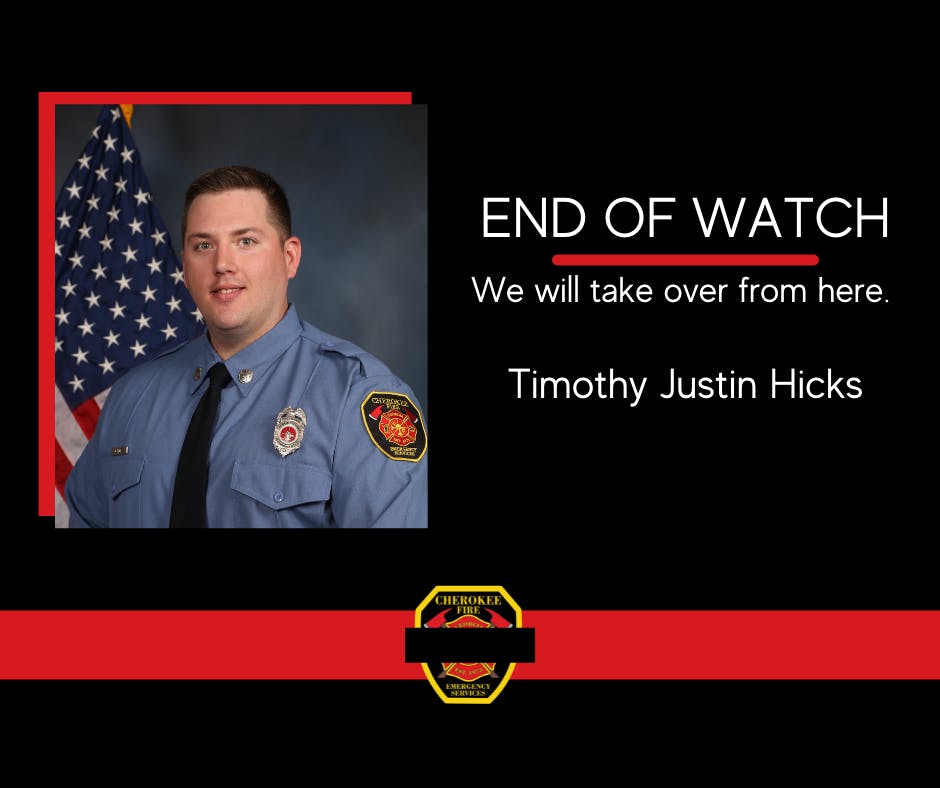 Cherokee County firefighter Justin Hicks, and wife, Amber, were killed inside their Cobb County home in 2021.