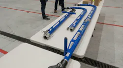 The Elkhart Brass floor-below nozzle proved to be an effective tool and is now carried on several frontline first responses by the Montgomery County Fire & Rescue Service (MCFRS). The Elkhart Brass floor-below nozzle proved to be an effective tool and is now carried on several frontline first responses by the Montgomery County Fire & Rescue Service (MCFRS).