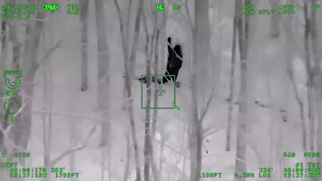 Video shows dramatic overnight rescue of Minnesota hunter lost in snow for 12 hours