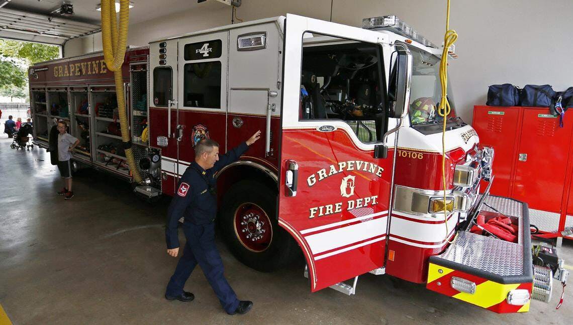 Grapevine city officials propose replacing Engine 1 with a specialized squad and adding a fourth ambulance to meet growing demands, citing studies and successful models from other cities, while the firefighter's union warns of reduced emergency response capacity.