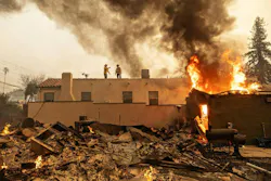 Firefighters work during Eaton fire on Jan. 8, 2025 in Altadena, CA. Firefighters work during Eaton fire on Jan. 8, 2025 in Altadena, CA.
