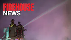 Three Highland firefighters entered a window to conduct rescue efforts before a hoseline was in place. Three Highland firefighters entered a window to conduct rescue efforts before a hoseline was in place.