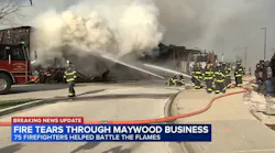 Large fire tears through pallet company in west suburbs, fire officials say Large fire tears through pallet company in west suburbs, fire officials say
