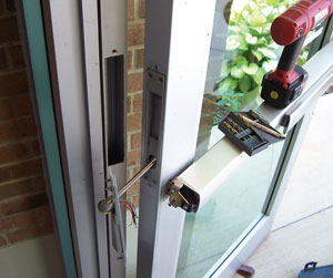 Routing was required to install the EPT-10 into the aluminum door & frame.