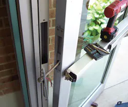 Routing was required to install the EPT-10 into the aluminum door & frame. Routing was required to install the EPT-10 into the aluminum door & frame.