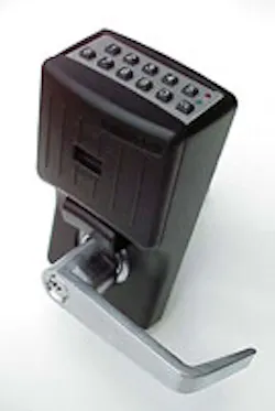 Cylindrical Reader Lock showing keypad and antenna Cylindrical Reader Lock showing keypad and antenna