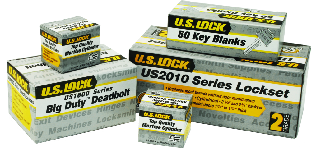 U.S. Lock branded products include cylinders, locksets, door closers, electric strikes, hinges, bar holders, hasps, latches, lever sets, handle sets, key blanks, padlocks & door hardware. The Big Duty Deadbolt is now available in I.C Core.