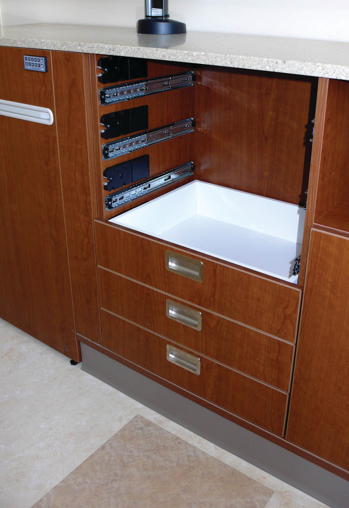 Bank of drawers, our installation site