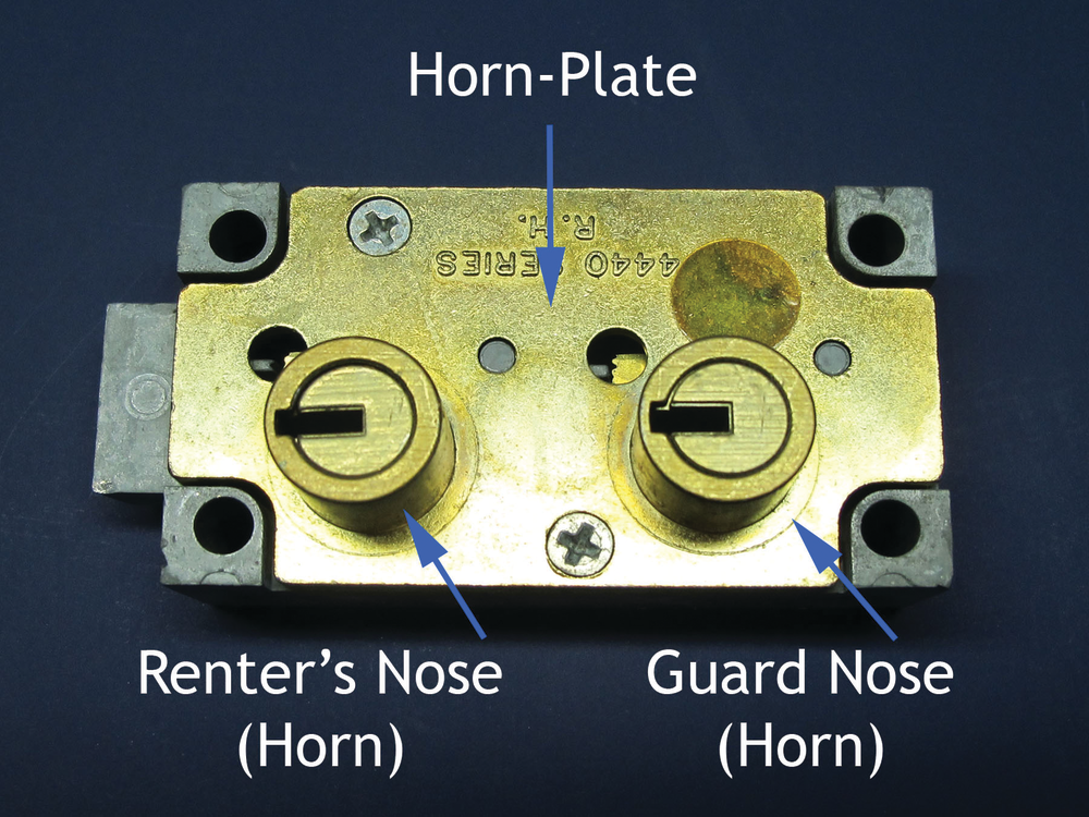 Photo 1: Sargent & Greenleaf 4440 lock. 4400 series locks may be the most common safe deposit locks in use in the U.S. today.
