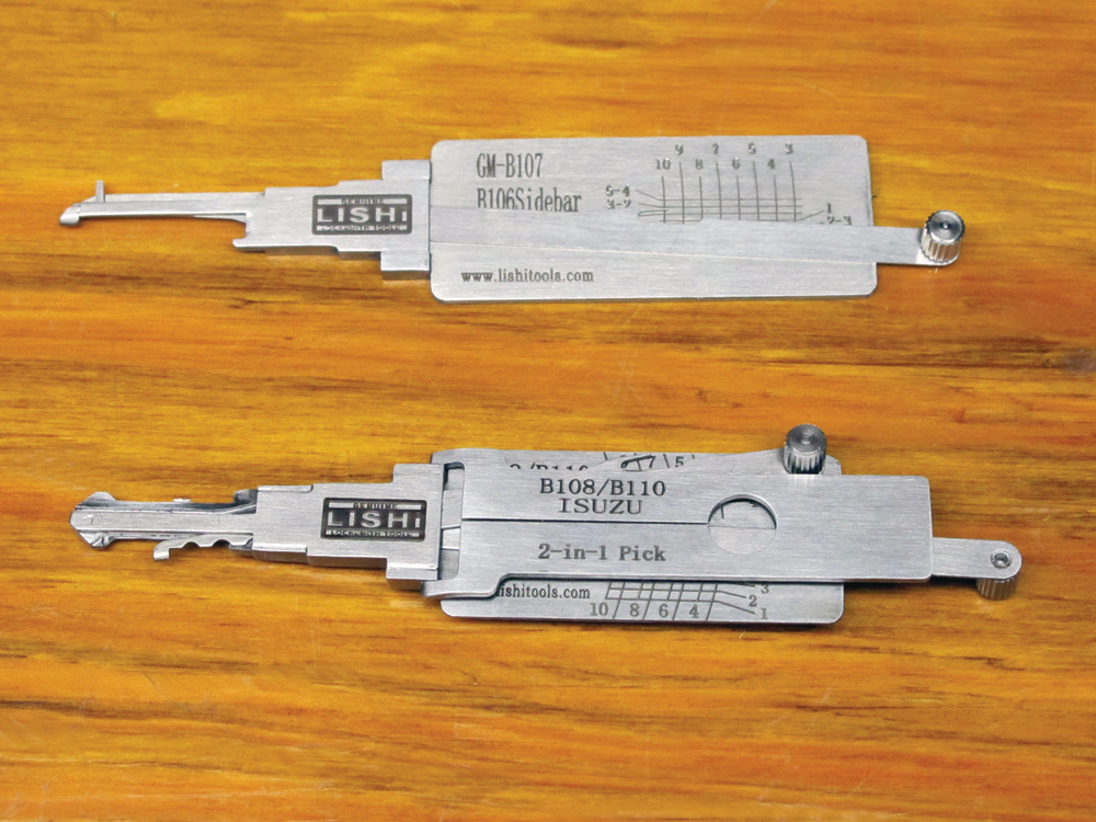 Photo 1: The two new &ldquo;Original Lishi&rdquo; tools. The TOY43R is the lower of the two tools.
