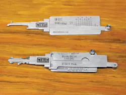 Photo 1: The two new “Original Lishi” tools. The TOY43R is the lower of the two tools. Photo 1: The two new “Original Lishi” tools. The TOY43R is the lower of the two tools.