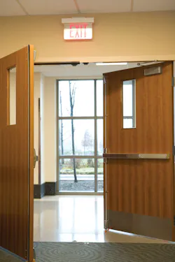 Hospital lobby doors see heavy traffic Hospital lobby doors see heavy traffic