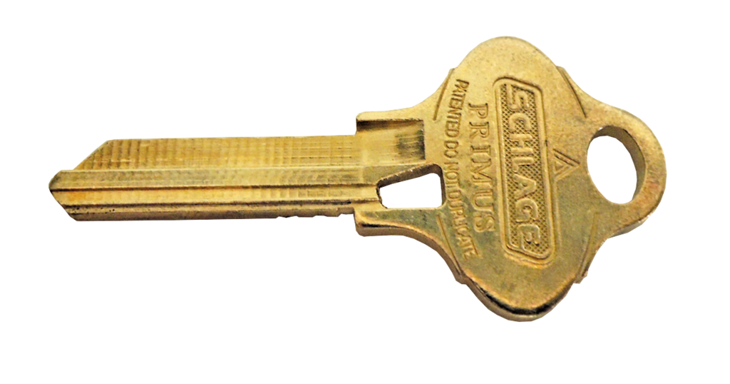 Schlage patented key blank