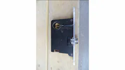 Photo 1. This Corbin lockset had been in the old door for over 40 years Photo 1. This Corbin lockset had been in the old door for over 40 years