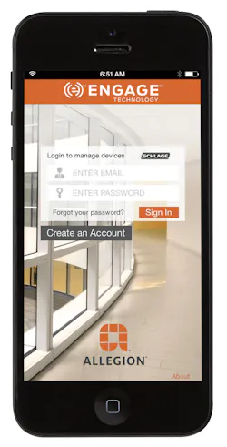 Allegion Engage App on iPhone5 Allegion Engage App on iPhone5