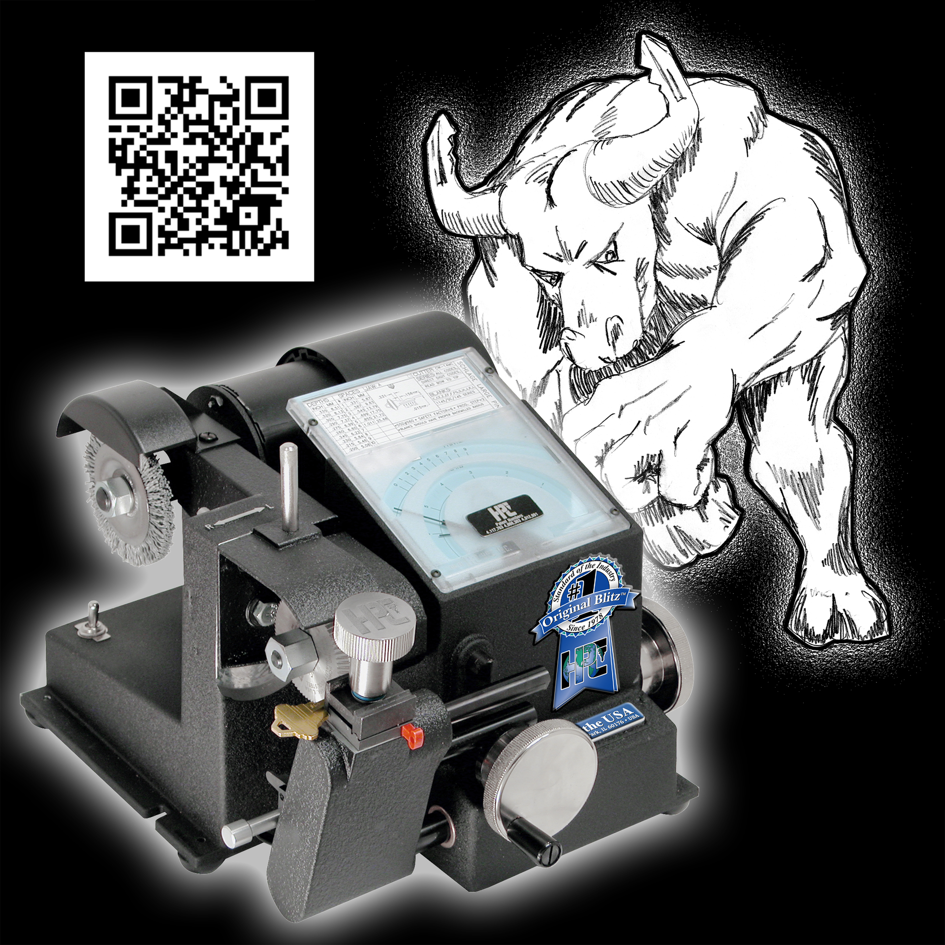 Photo 1. The HPC Blitz&trade; revolutionized cutting keys with its innovative code card system. Tens of thousands of these machines have been sold around the world.