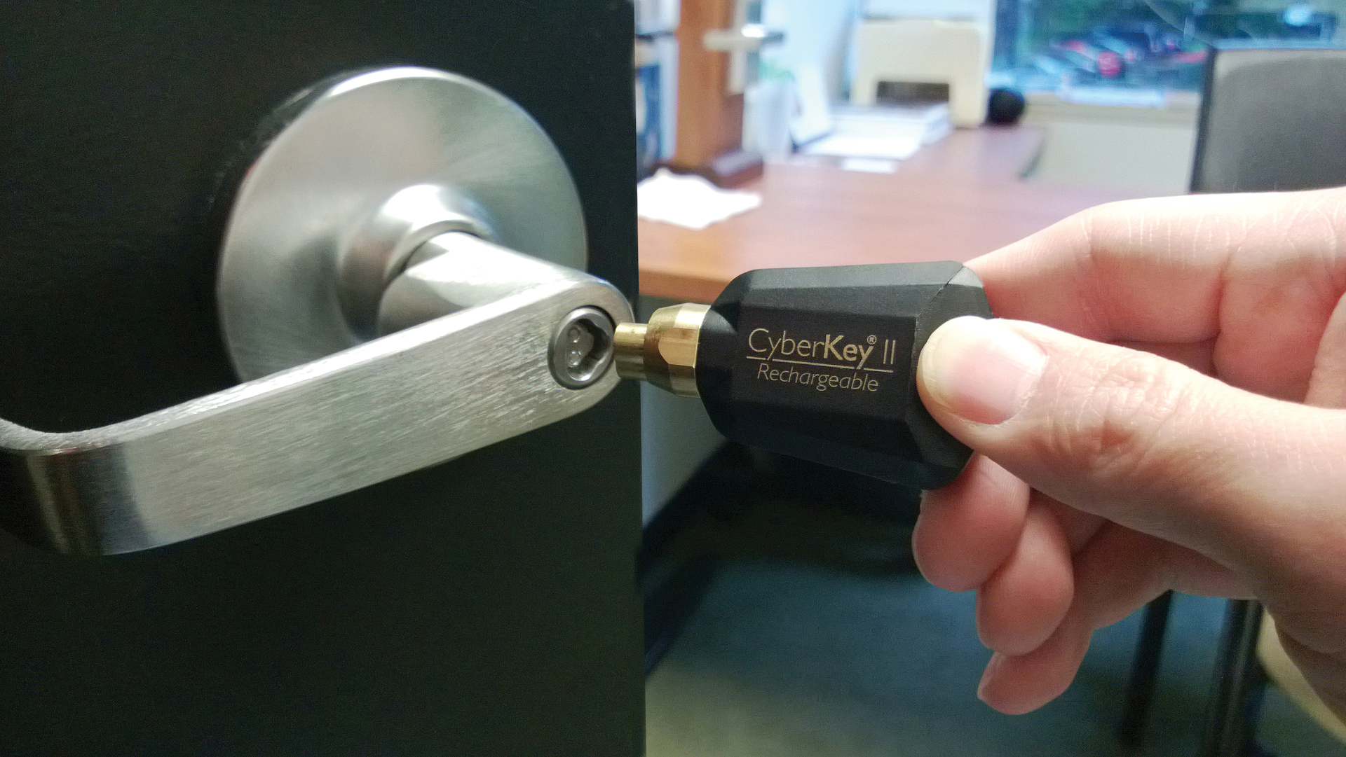 CyberKey opens office door & provides audit trail
