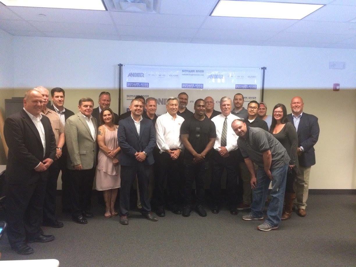 CLARK Boston open house crowd with Dion Lewis