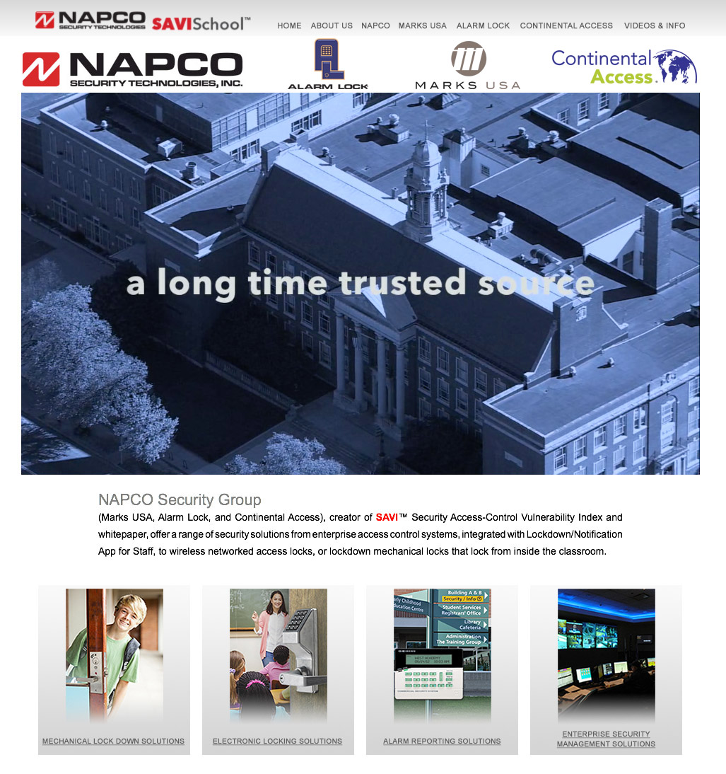 Napco SAVI website for school security