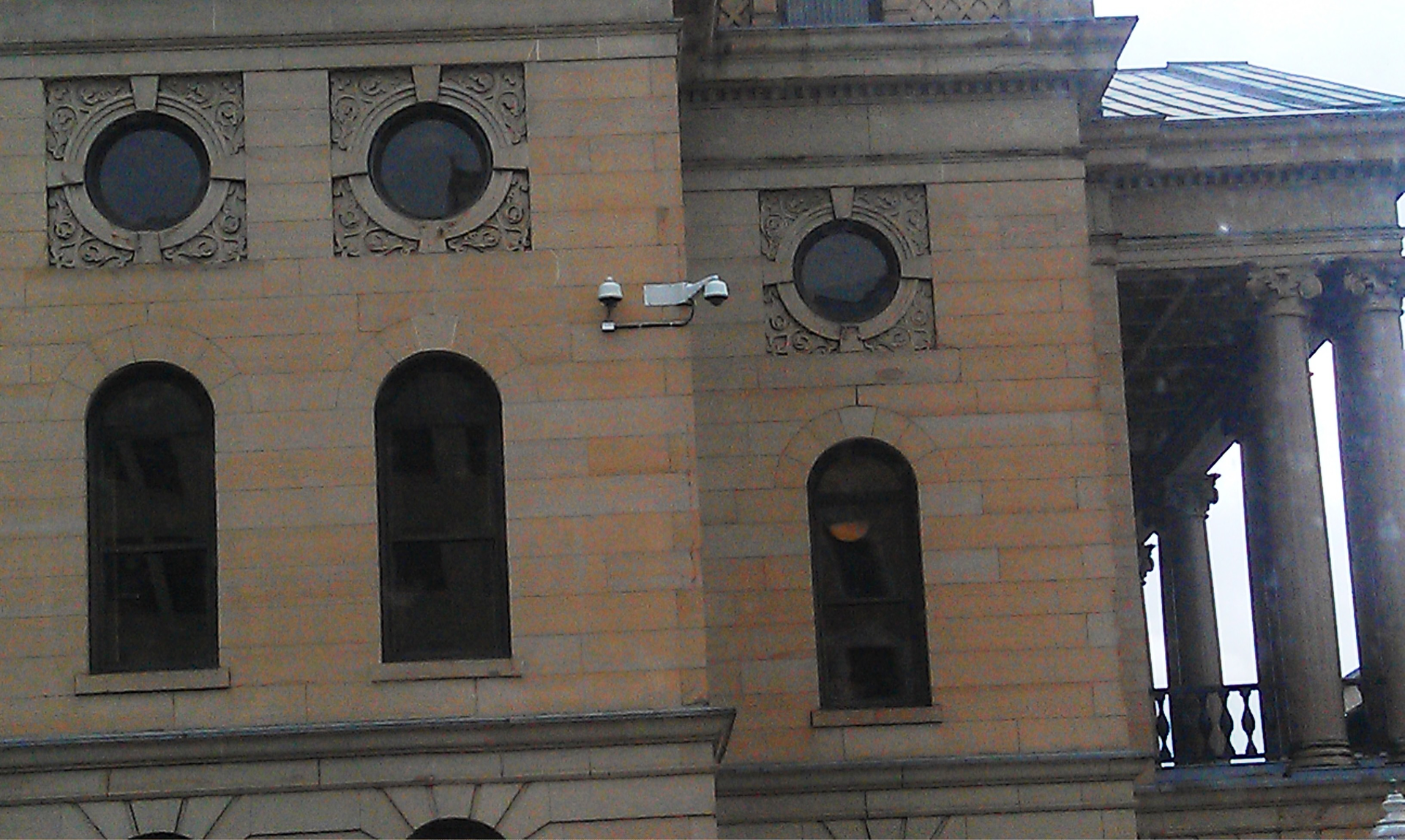 Two pan/tilt/zoom cameras on the side of a government building is an example of new IP (Internet Protocol) cameras put to good use. The images from these two cameras are accessible on the agency&rsquo;s network--inside or outside the building--by anyone with the proper security level.