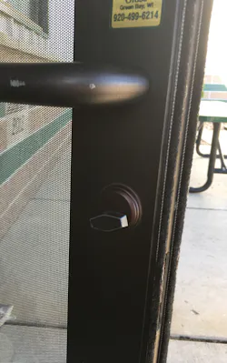 Inside view of our door Inside view of our door