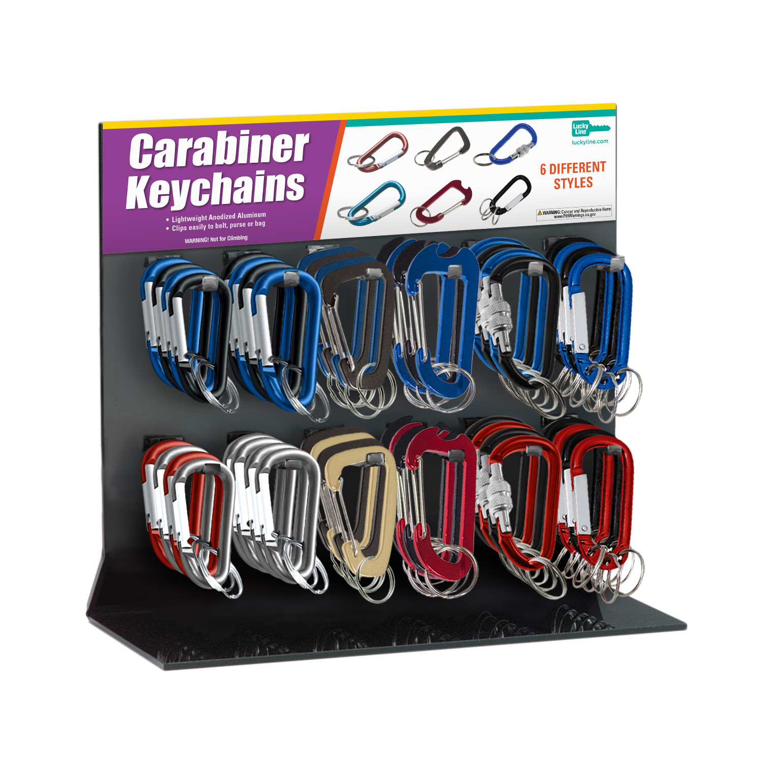 Carabiner Keychain Display 46200