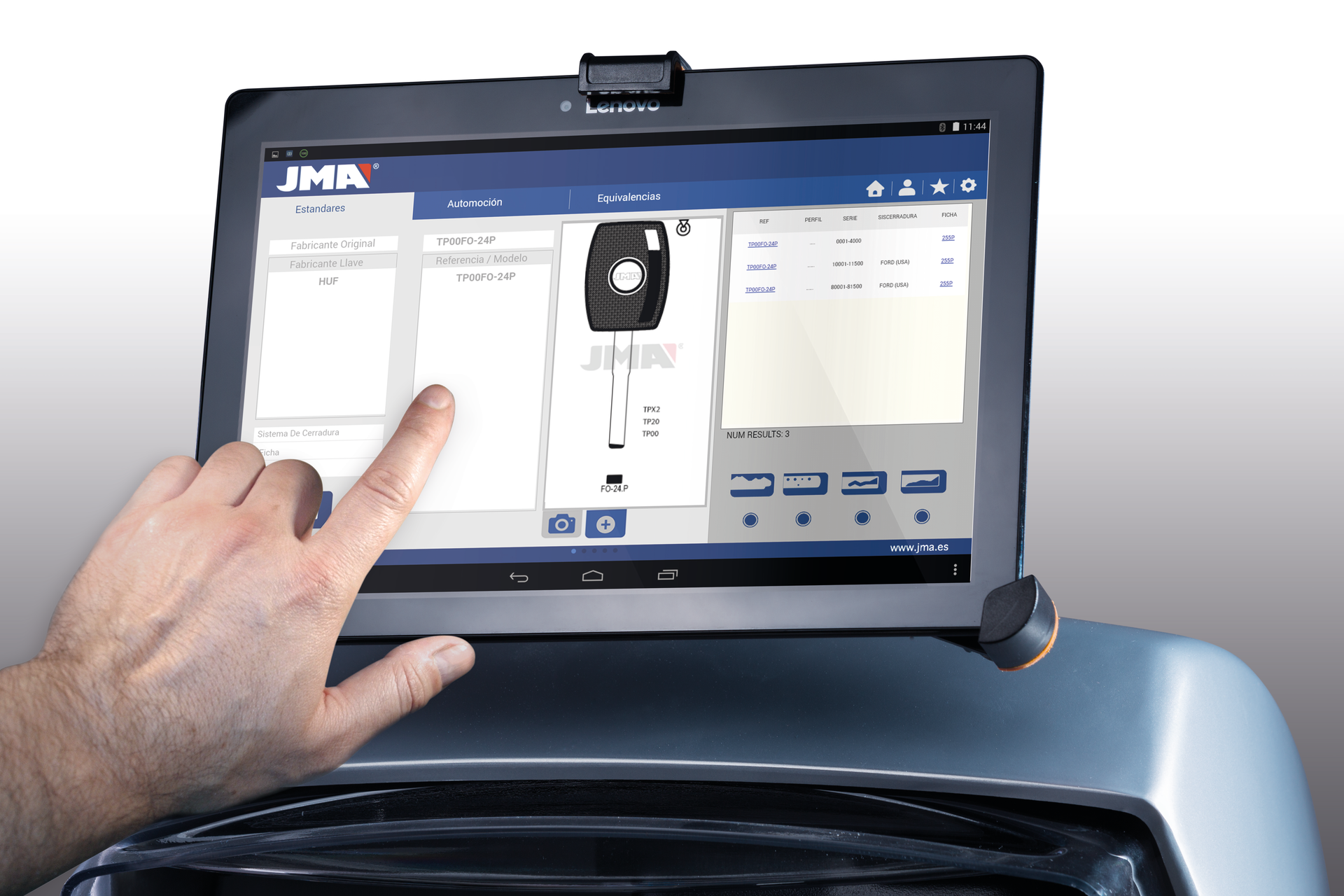 Operation of an electronic key cutting machine often is as simple as point and click.