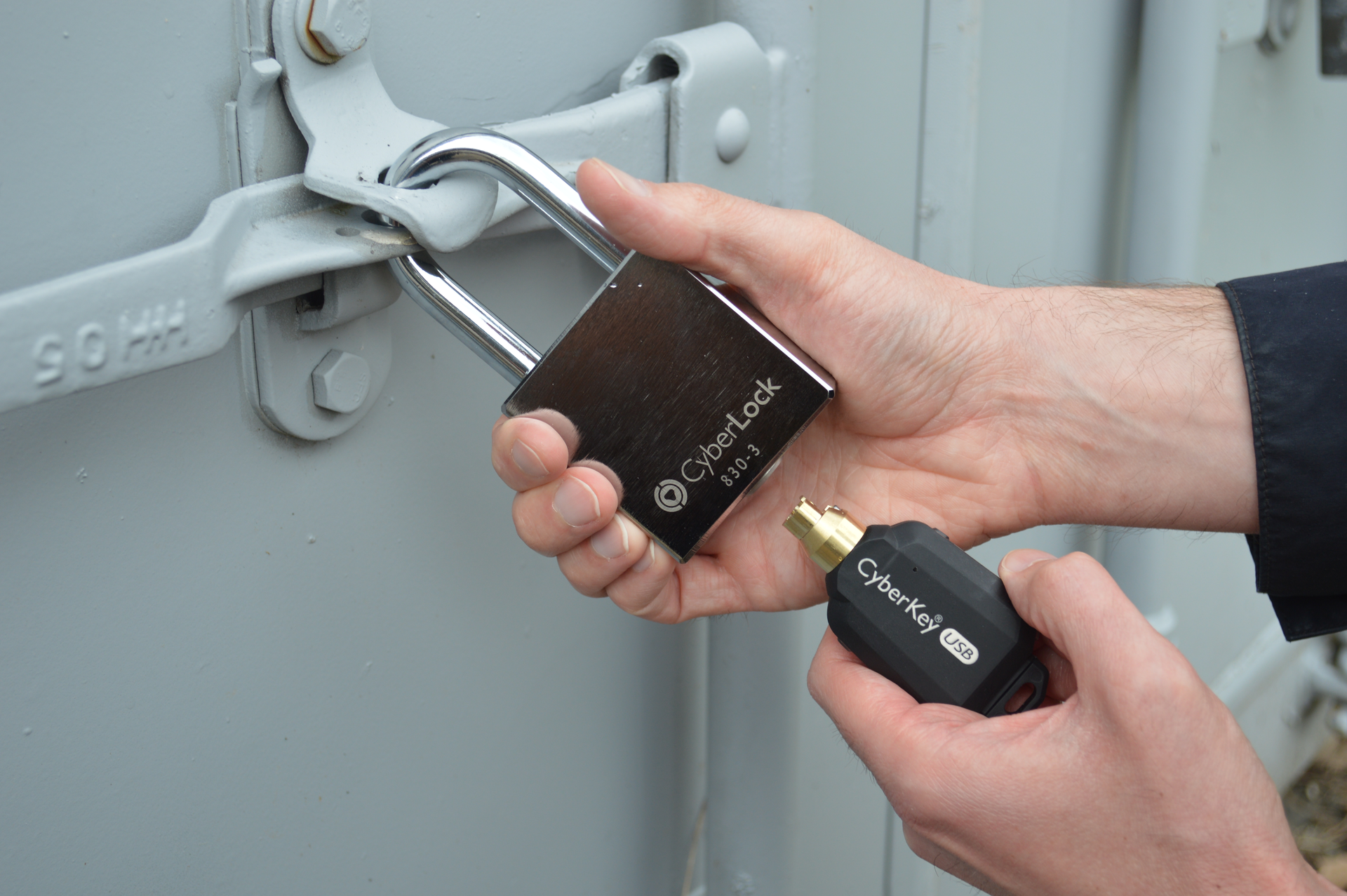 CyberLock padlock and smart key