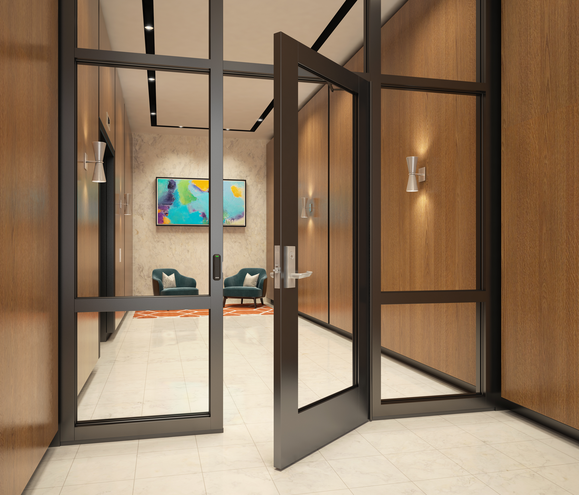 Because of copper's properties, door hardware that includes copper alloys lends itself to several potential applications, including high-traffic commercial areas.