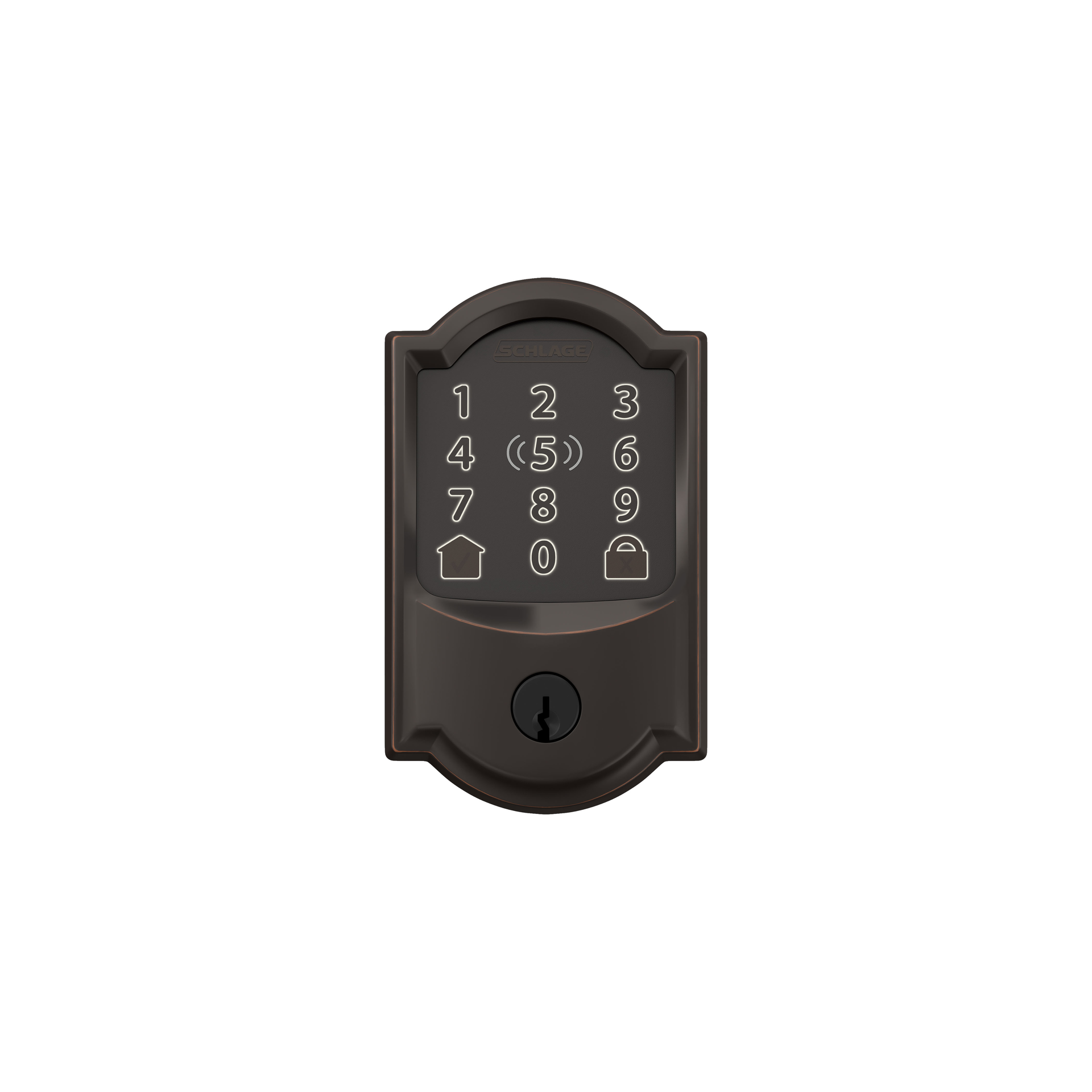 Schlage Encode Plus Camelot In Aged Bronze Exterior Headon 61d4b1652f9fd
