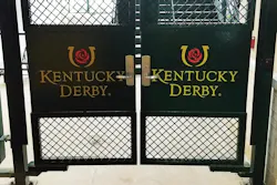 A LockeyUSA TB950 Magnum secures a gate at Churchill Downs, the site of the Kentucky Derby. A LockeyUSA TB950 Magnum secures a gate at Churchill Downs, the site of the Kentucky Derby.