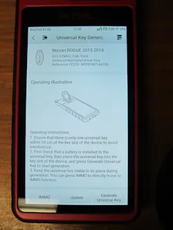 Image 4: Select “Generate Universal Key” to prepare the new IKEY for use on the vehicle that you work on. Image 4: Select “Generate Universal Key” to prepare the new IKEY for use on the vehicle that you work on.