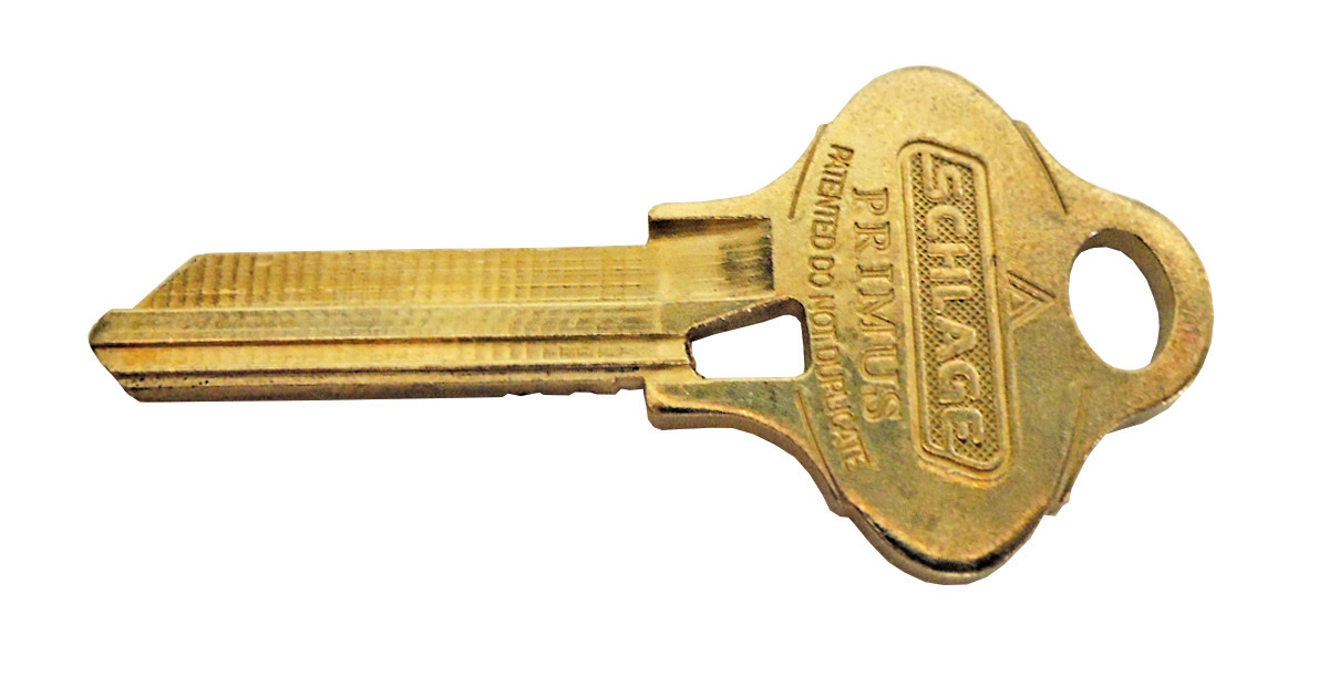 Schlage Primus patent-protected key blank