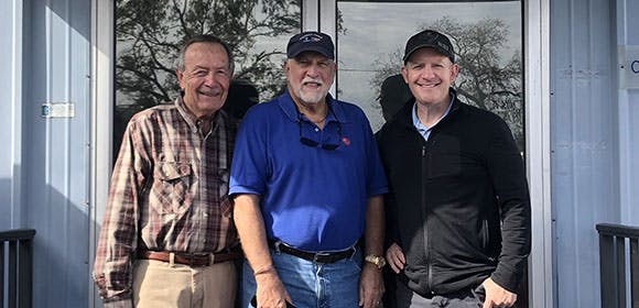 From left to right, David Matthies (retiree/SL owner), Marvin Cutson (former SL owner), Dave Swartz (current SL owner)