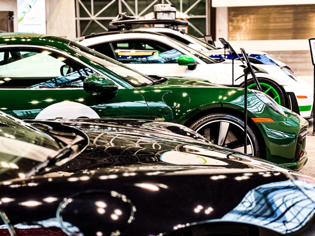 Porsche display at New York Auto Show