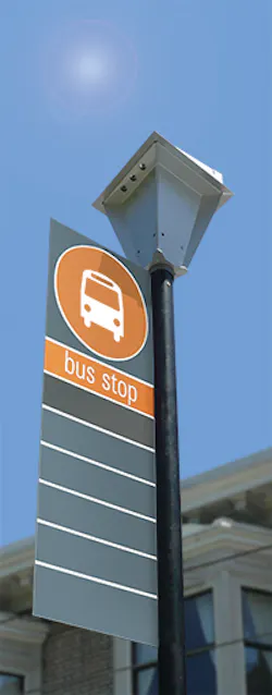 The PV-Stop is a powerful, reliable solar-powered LED bus stop lighting system that delivers safe and environmentally friendly lighting designed specifically for the transit industry. The PV-Stop is a powerful, reliable solar-powered LED bus stop lighting system that delivers safe and environmentally friendly lighting designed specifically for the transit industry.