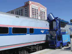 Bitimec SEP train washing machine at Amtrak St. Louis MO. Bitimec SEP train washing machine at Amtrak St. Louis MO.