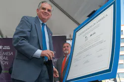 U.S. Transportation Secretary Ray LaHood signs the funding agreement with Valley Metro CEO, Steve Banta U.S. Transportation Secretary Ray LaHood signs the funding agreement with Valley Metro CEO, Steve Banta